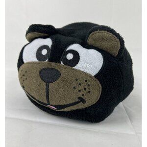 Comfy Critters Black Bear Fleece Hooded Youth Snuggle Blanket Pillow Plush